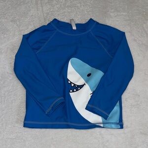 (3 for $10) Joe fresh Blue Shark Long-Sleeve Kids Rashguard Swim Top